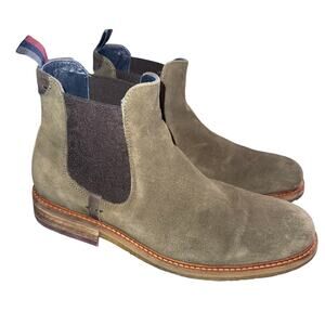 Ted Baker Men's Bronzo Suede Chelsea Boots - dark green - size 9